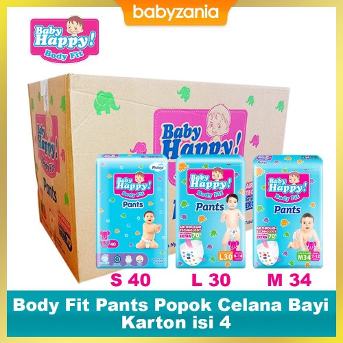Baby Happy Body Fit Pants Popok Celana Bayi - Kartoon isi 4